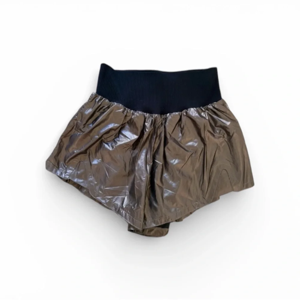 FP Movement by Free People "Carpe Diem" Metallic Bronze Shorts, Large, NWT - Picture 7 of 7